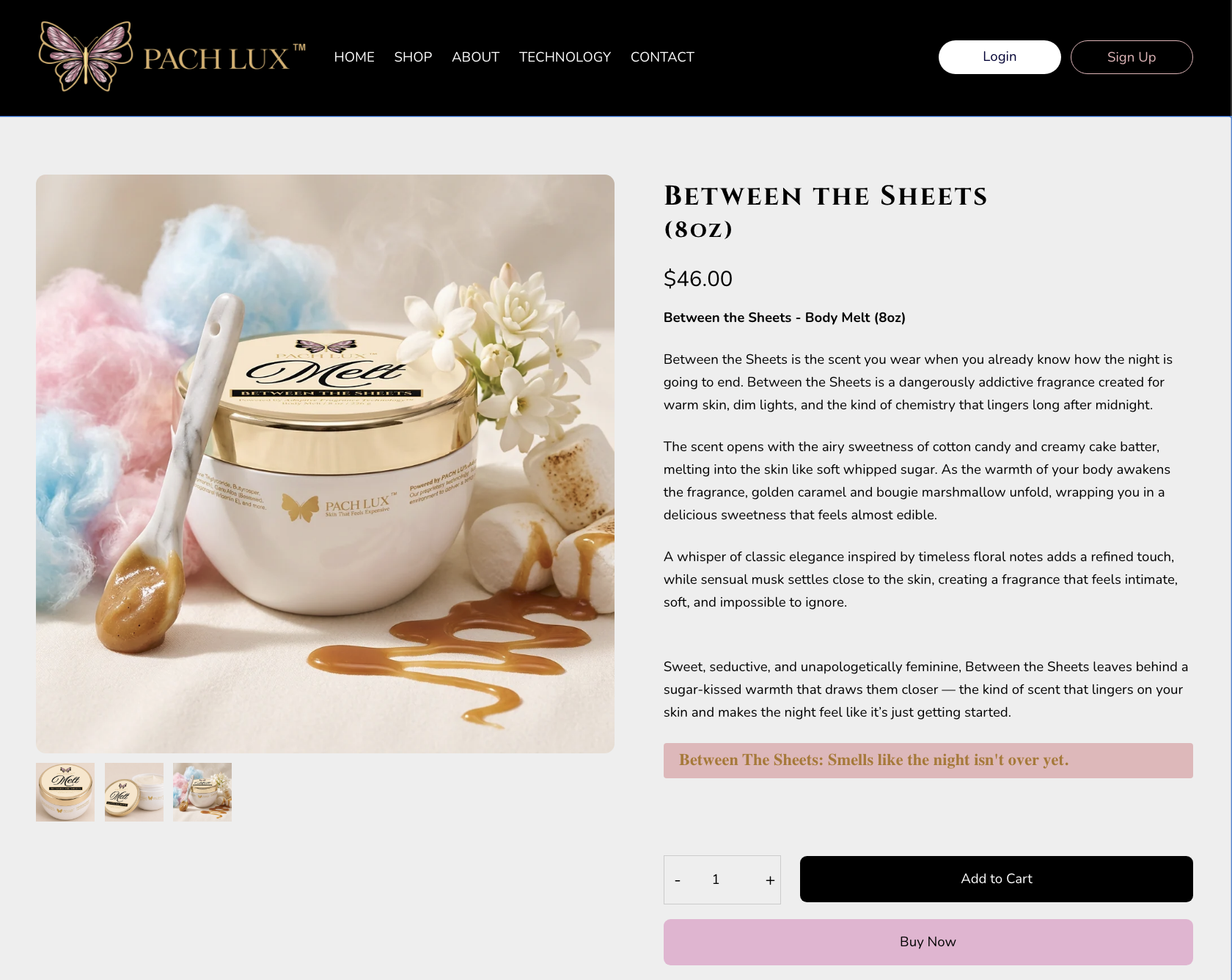 The product pages needed to paint the picture of luxury while maintining clear communication and visual interest.