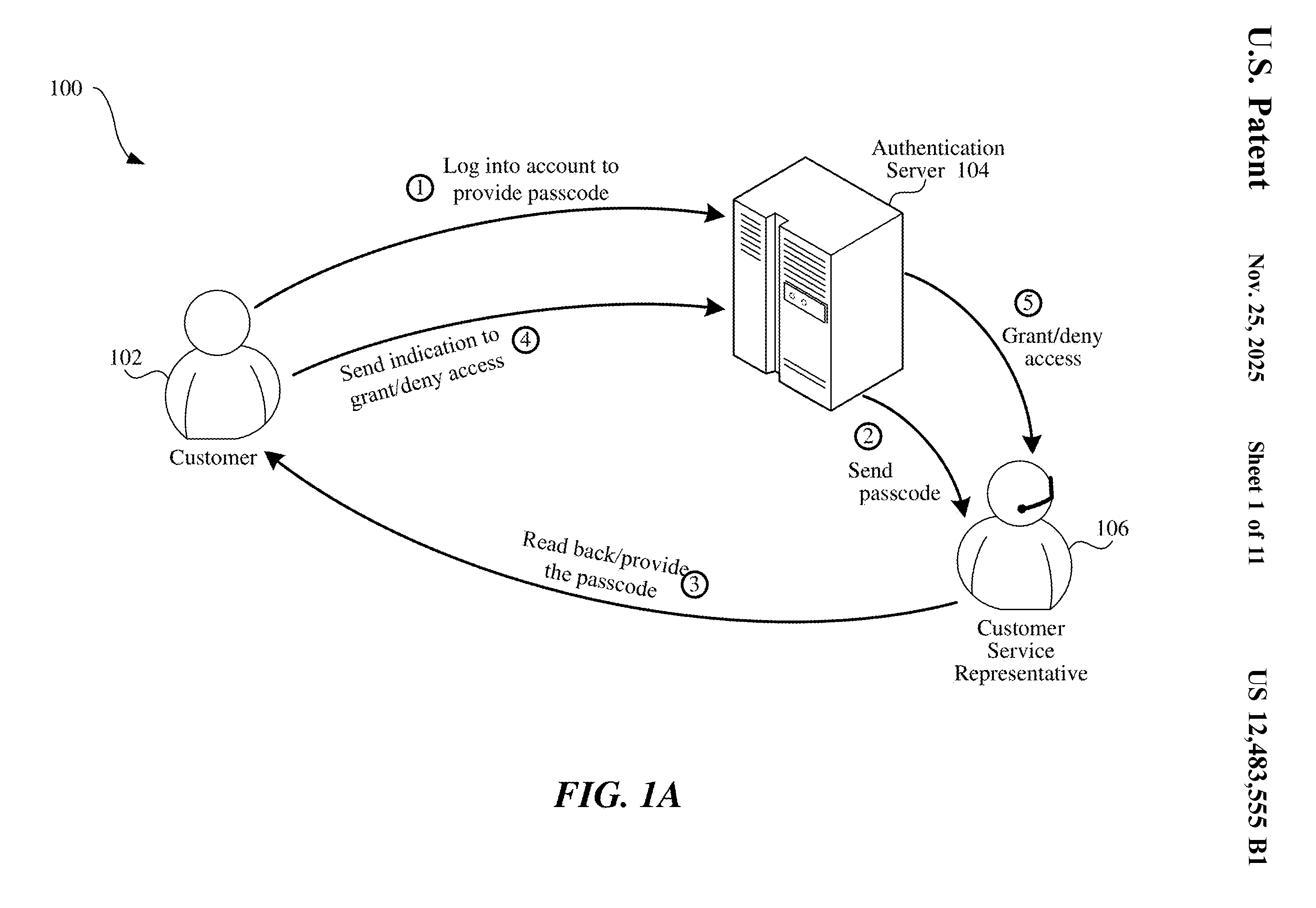 Mutual authentication system patent drawing